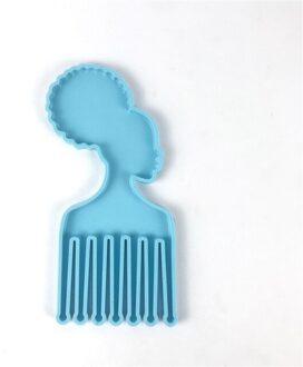 Afro Haar Kam Resin Mold Voor Lange Dikke Curly Diy Kappers Styling Tool Haar Pick Siliconen Mallen Verjaardagen Haar Kam