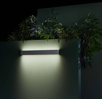 Afrodita Infinite buitenwandlamp antraciet antraciet, gezandstraald mat