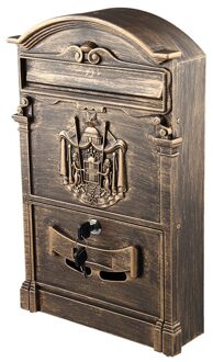 Afsluitbare Veilige Brievenbus Brievenbus Wandmontage Roestvrij Mail Post Brief Box Model: Brons