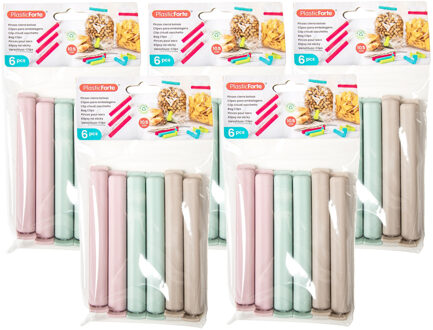 Afsluitclips / vershoudclips - 30x - 10 cm - keuken/voedsel zakjes afsluiten - Vershoud klemmen