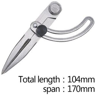 Afstand Kompas Verstelbare Lederen Craft Roterende Tool Kraspen Diy Edge Creaser Stitch Vleugel Divider Cross Lijn Kompassen B99 Span 170