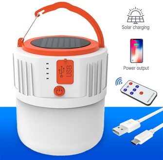 Afstandsbediening Camping Licht Solar Outdoor Usb Opladen Tent Lamp Draagbare Lantaarn Night Emergency Lamp Zaklamp Voor Bbq 42 LED