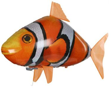 Afstandsbediening Haai Speelgoed Air Zwemmen Vis Infrarood Rc Air Ballonnen Opblaasbare Rc Vliegende Vliegtuig Kinderen Speelgoed clownfish