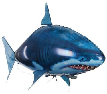 Afstandsbediening Haai Speelgoed Air Zwemmen Vis Rc Dier Speelgoed Infrarood Rc Fly Air Ballonnen Clown Fish Toy Party decoratie A blauw