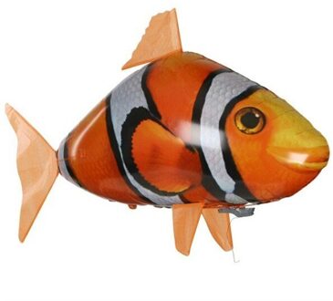 Afstandsbediening Haai Speelgoed Air Zwemmen Vis Rc Dier Speelgoed Infrarood Rc Fly Air Ballonnen Clown Fish Toy Party decoratie A oranje