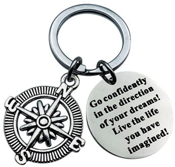 Afstuderen Ga Vol Vertrouwen In De Richting Van Uw Dromen Afstuderen Sleutelhanger Inspirational Afgestudeerden