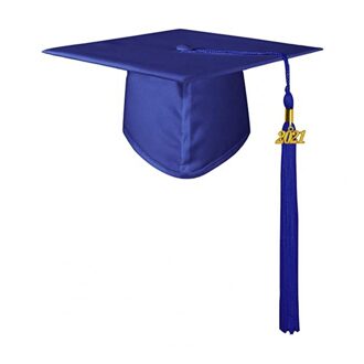 Afstuderen Hoed Unisex Decoratieve Polyester Volwassen Afstuderen Kwastje Cap Voor Bachelor Blauw