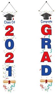 Afstuderen Seizoen Deur Veranda Banner Graduation Party Gedrukt Couplet Alfabet Gedrukt Deur Gordijn Voor Park School Klasse