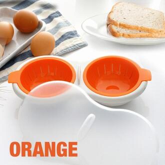 Aftappen Eierkoker Ei Stroper Steamer Set Keuken Egg Cooker Gereedschap Ei Mal Vorm Perfect Poaches Eieren Kitchen Tools Mini te oranje