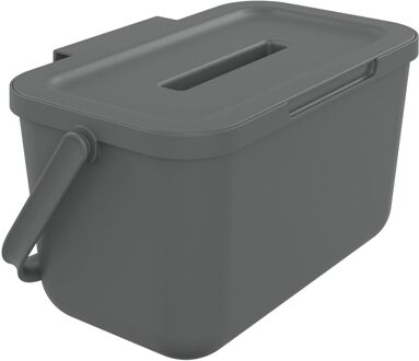 Afvalbak Loops - Kunststof - Grijs - 16.4x25.7x14cm - 4l