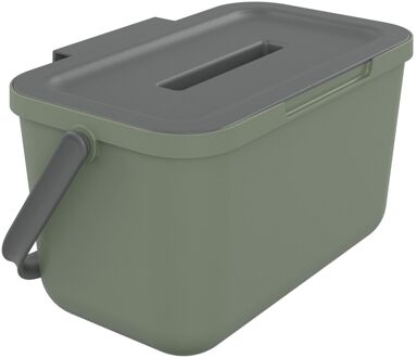 Afvalbak Loops - Kunststof - Salie Groen - 16.4x25.7x14cm - 4l