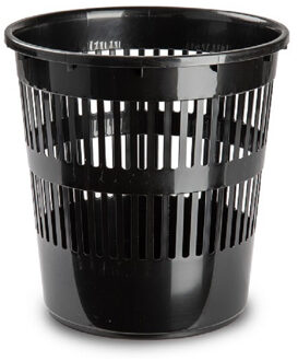 Afvalemmer - 10L - 28 cm - kunststof - zwart