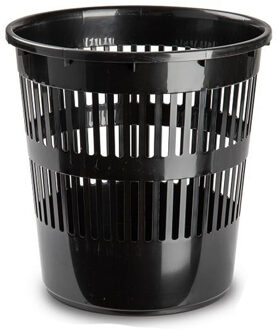 Afvalemmer - 10L - 28 cm - kunststof - zwart