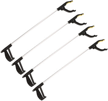 Afvalgrijper - 4x - 75 cm - grijphulp - met magneet - aluminium - opruimen zwerfvuil