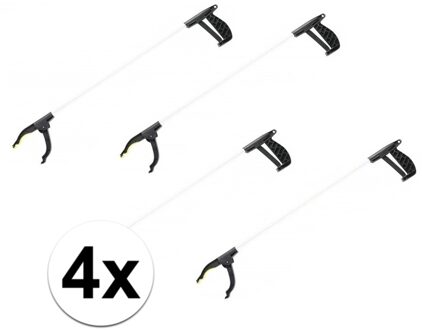 Afvalgrijper - 4x - met klemgreep - 76 cm - grijphulp - afvalprikker