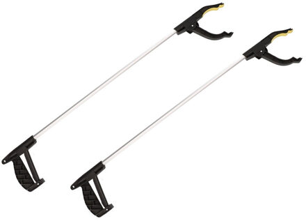 Afvalgrijper / Grijphulp - 5x - met magneet - aluminium - 75 cm - opruimen van zwerfvuil