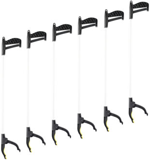 Afvalgrijper - Pakket van 12x stuks - met klemgreep - 76 cm - grijphulp - afvalprikker