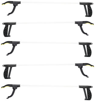 Afvalgrijper - Pakket van 20x stuks - met klemgreep - 76 cm - grijphulp - afvalprikker