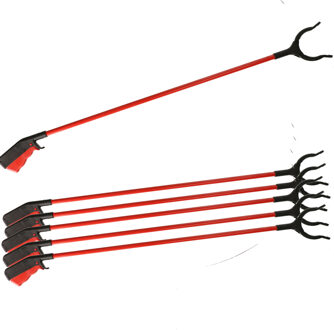 Afvalgrijper/vuilnisgrijper met lange steel - 6x stuks - 83 cm - zonder te bukken - oppaktang