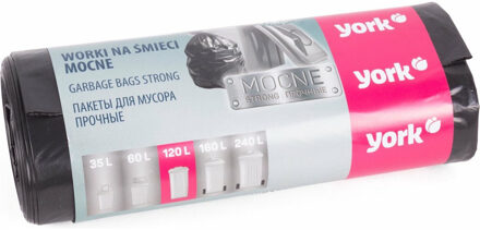 Afvalzakken/vuilniszakken - 10x - 120 liter - grijs - 29 mic.