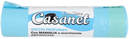 Afvalzakken/vuilniszakken/containerzakken - wasverzachter geur - 15x - 50 liter - blauw