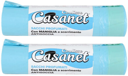 Afvalzakken/vuilniszakken/containerzakken - wasverzachter geur - 30x - 50 liter - blauw