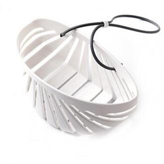 Afvoer Mand Opknoping Grote Capaciteit Pe Te Gebruiken Shell Shape Sink Mand Voor Thuis wit