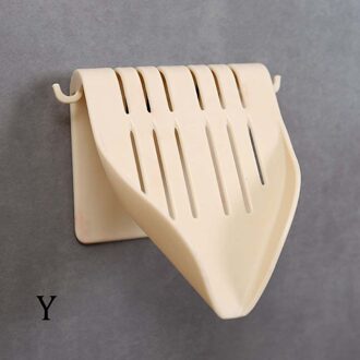 Afvoer Zeepkist Sucker Zeephouder Gerecht Badkamer Organizer Opbergdoos Plastic Lade Houder Container Muur Gemonteerde Punch-gratis geel