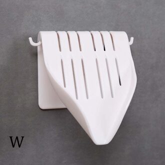 Afvoer Zeepkist Sucker Zeephouder Gerecht Badkamer Organizer Opbergdoos Plastic Lade Houder Container Muur Gemonteerde Punch-gratis wit