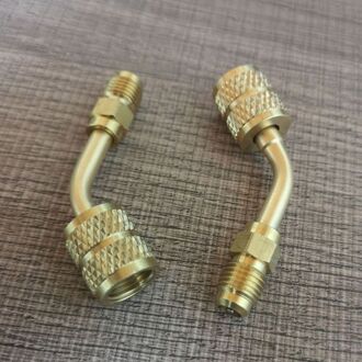 Afvoerbuis Mini Split Systeem Opladen Vacuüm Poort Adapter Swivel Type, 5/16 Vrouwelijke, 1/4 Mannelijke Sae