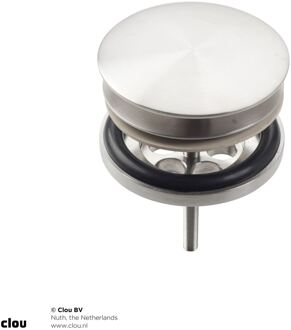Afvoerplug Clou Pollux Geborsteld RVS