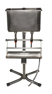 afvultoestel inox 2 bekken laag model bier