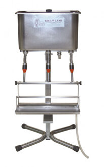 afvultoestel inox 3 bekken laag model bier