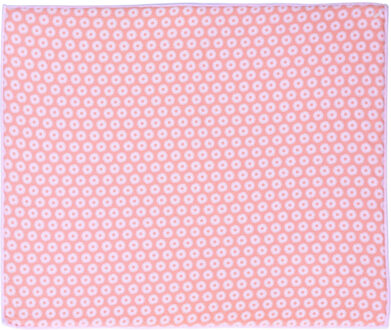 Afwas afdruipmat keuken - absorberend - microvezel - roze bloem - 40 x 48 cm