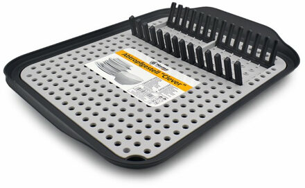 Afwas afdruiprek met lekbak - petrol - kunststof - 30 x 41 x 4 cm