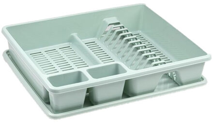 Afwas afdruiprek - mintgroen - kunststof - 48 x 38 x 9 cm