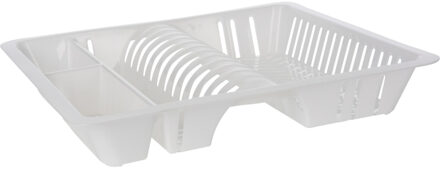 Afwas afdruiprek wit kunststof L48 x B39 x H8 cm