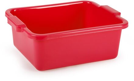 afwas en schoonmaak Teil - Rechthoek - 11 liter - rood