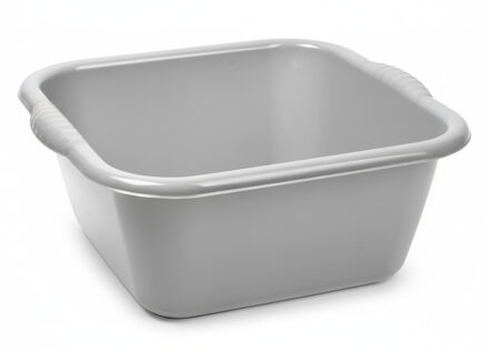 Afwasbak afwas teil - 6 liter - grijs - kunststof - 31 x 29 x 13 cm