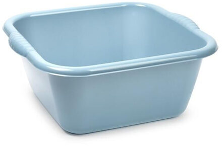 Afwasbak afwas teil - 6 liter - lichtblauw - kunststof - 31 x 29 x 13 cm
