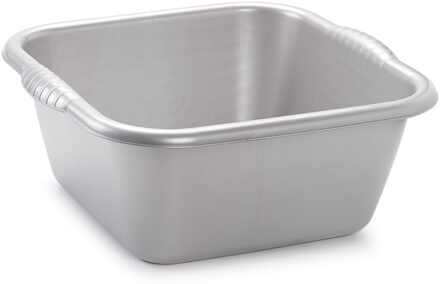 Afwasbak teil - 10 liter - zilvergrijs - kunststof - 36 x 34 x 14,5 cm