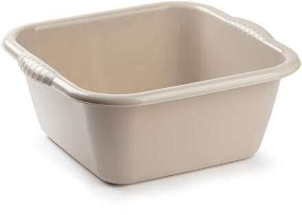 Afwasbak teil - 20 liter - beige - kunststof - 46 x 42,5 x 30,5 cm - huishoud teilen