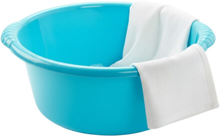 afwasbak teil - kunststof - rond - 10 liter - turquoise - Afmetingen 40 x 38 x 15 cm