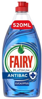 Afwasmiddel Fairy (Dreft) Platinum Antibacterial Washing Up Liquid Eucalyptus 520 ml