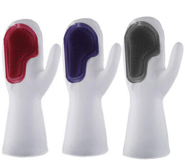 Afwassen Handschoenen Borstel 1 Paar Rubberen Schrobben Handschoenen Wassen Schoonmaak Handschoenen Voor Gerechten