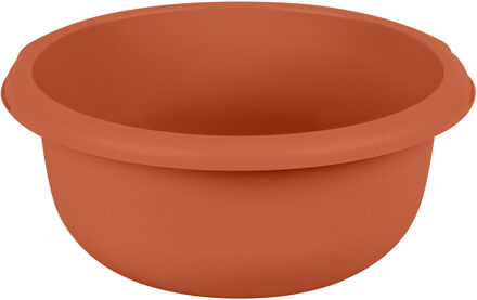Afwasteil - kunststof - 10 Liter - D34 x H13 cm - terracotta - teiltjes - camping - Afwasbak