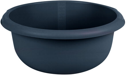 Afwasteil - kunststof - 15 Liter - D40 x H18 cm - donkerblauw - teiltjes - camping - Afwasbak