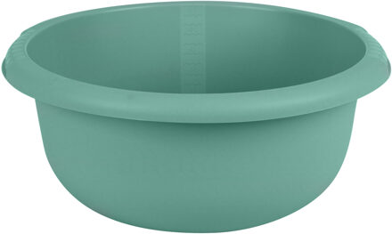 Afwasteil - kunststof - 15 Liter - D40 x H18 cm - jade groen - teiltjes - camping - Afwasbak