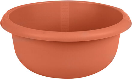 Afwasteil - kunststof - 15 Liter - D40 x H18 cm - terracotta - teiltjes - camping - Afwasbak