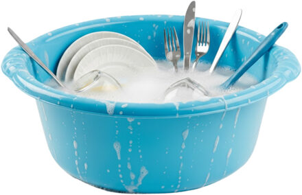 Afwasteil - rond - 25L - blauw - afwasbak - 54 x 21 cm - kunststof